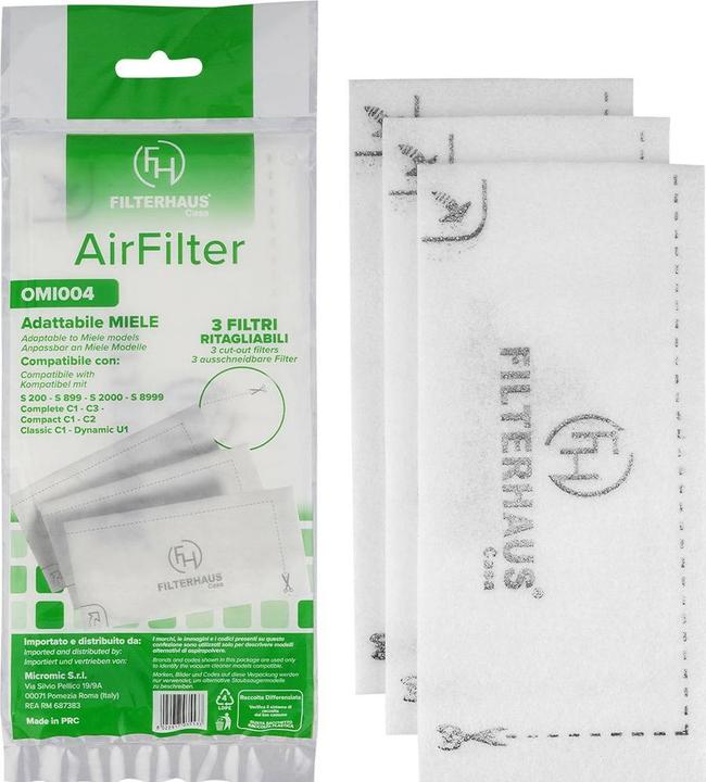 Immagine prodotto Alternativ Filterhaus AirFilter OMI004 sostituisce Miele Air Clean SF-SAC 20/30 3944711