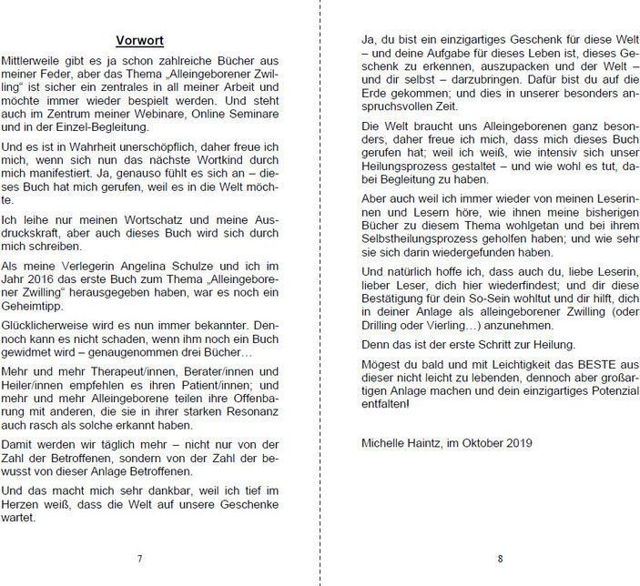 Produktbild Alleingeborener Zwilling? (Deutsch, Michelle Haintz, 2020)