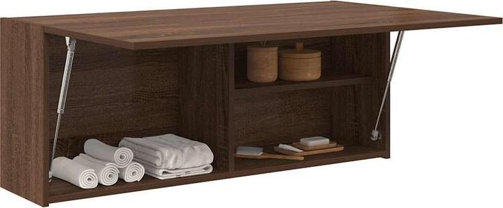 Actual product image VidaXL Brown oak-look bathroom wall cabinet 100x25x40 cm wood-based material (100 x 25 x 40 cm)