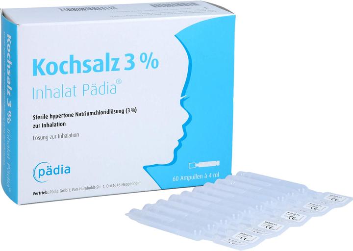 Actual product image Pädia Kochsalz 3 % Inhalat, 60 St. Ampullen