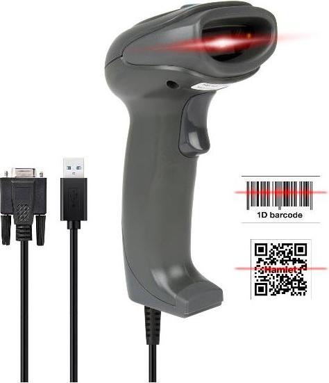 Produktbild Hamlet HBCS2D100US Barcodeleser Handheld 1D/2D CMOS Barcodeleser Grau (1D-Barcodes, 2D-Barcodes)