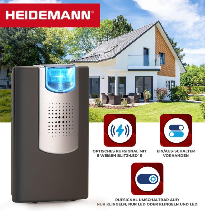 Actual product image Heidemann Wireless chime set HX Action (wireless bell extension) (Wireless)