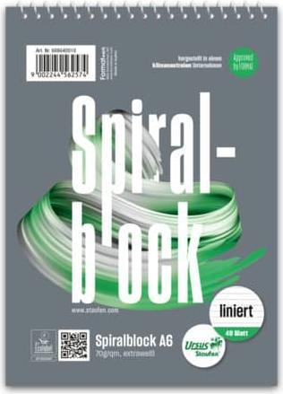 Actual product image Ursus Spiral block (A6, Lined)