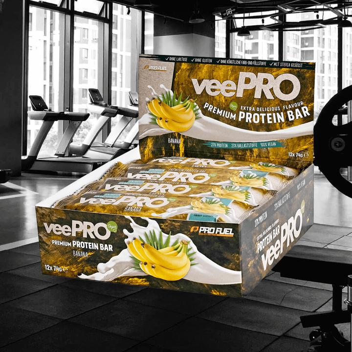Produktbild ProFuel veePro Proteinriegel (12 x 74g) (Banane, 1 Stk., 888 g)