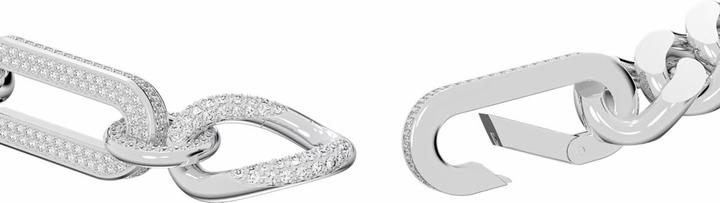 Produktbild Swarovski Dextera Halskette Statement Gemischte Glieder Weiss S (Swarovski Metall, 42 cm)