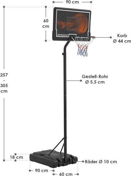 Immagine prodotto Juskys Canestro da basket
