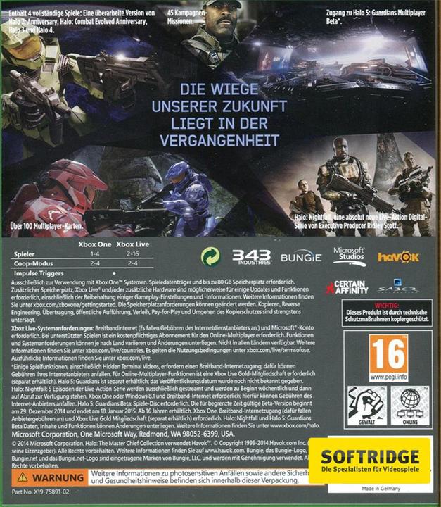 Produktbild Microsoft Halo: The Master Chief Collection (Xbox Series X, Xbox One X, DE)
