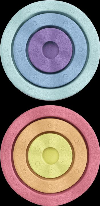 Produktbild Stapelstein Inside Rainbow Pastel 6er Set - (violet/light blue/mint/light yellow/light orange/light