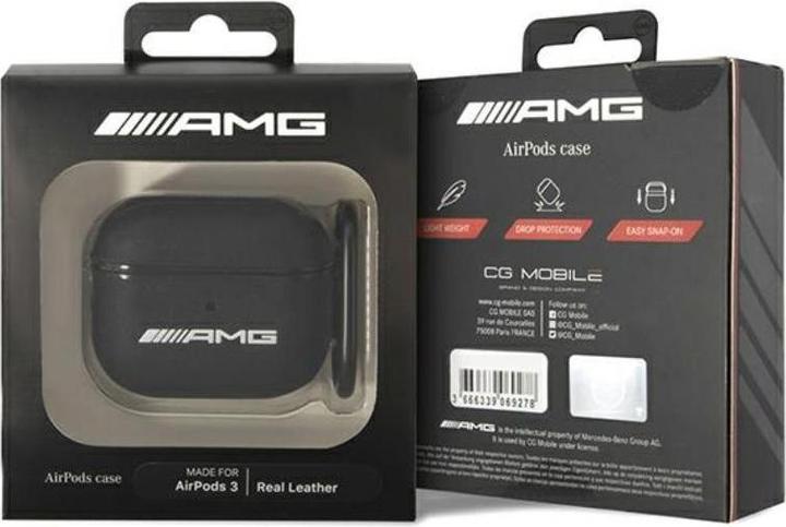 Image du produit Mercedes AMG AMA3SLWK Coque AirPods 3 czarny/black Leather (Sac pour écouteurs)