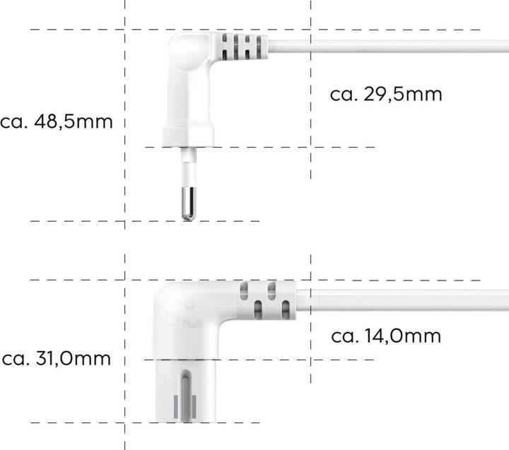 Produktbild Hama 00221102 Strom Netzkabel Weiss 5 m (5 m)