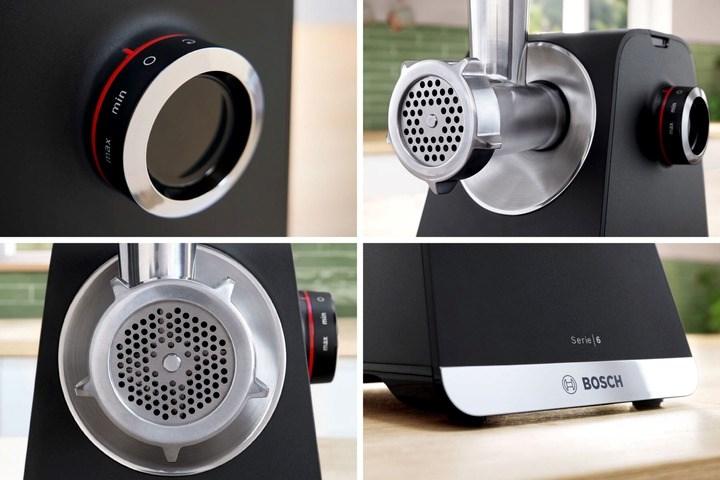 Actual product image Bosch Hausgeräte Serie 6, Fleischwolf, MultiPower Series 6, 2100 W, Schwarz, silver metalic, MFWS660B