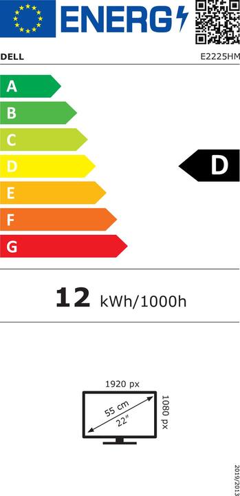 Energie-Label Dell Pro E2225HM (1920 x 1080 Pixel, 21.50")