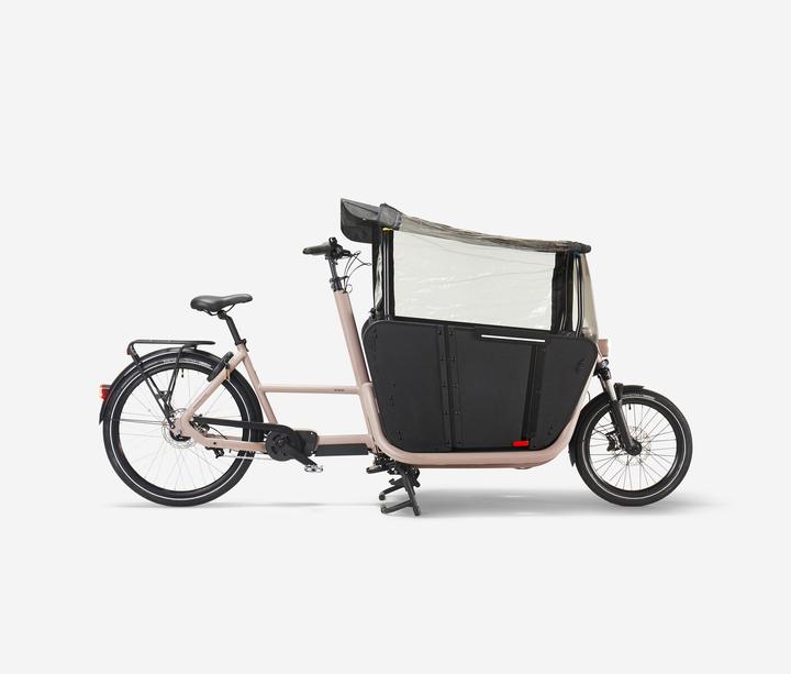 Btwin Vélo utilitaire électrique Long John F900E Family taupe