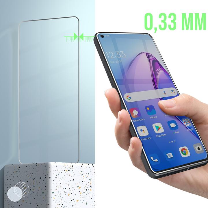 Produktbild Avizar 9H Härtegrad Glas-Displayschutzfolie (1 Stück, Oppo Reno 8)