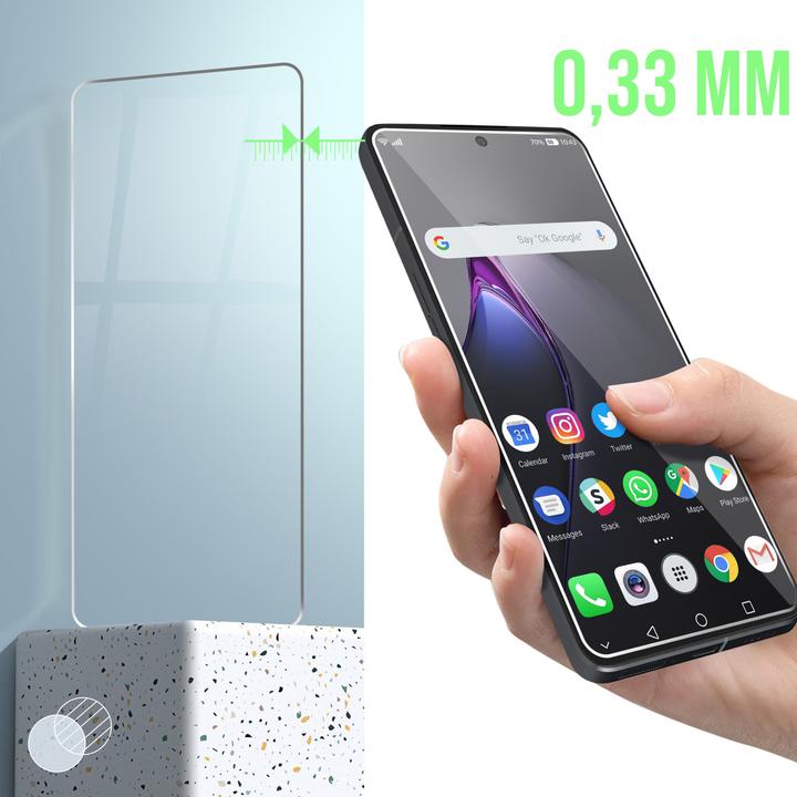Actual product image Avizar 9H hardness glass display protection film (1 Piece, Oppo Reno 8 Pro 5G)