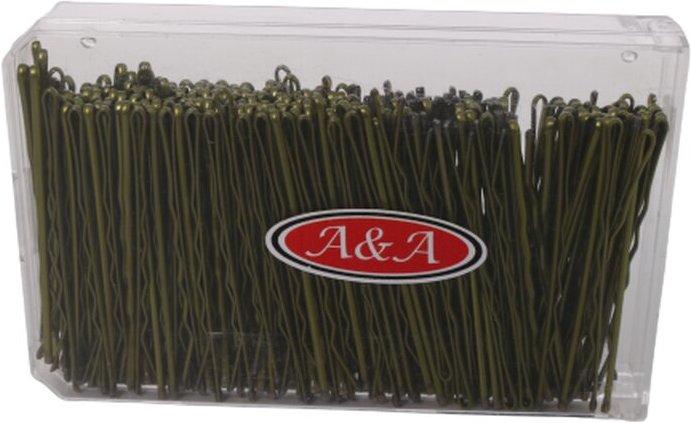 Image du produit A&A Boîte de 240 pinces à cheveux d'environ 6 cm ondulées or (240 pcs)