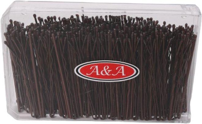 A&A Haarklemmen Box 240er ca. 6 cm braun gewellt (240 Stk.)