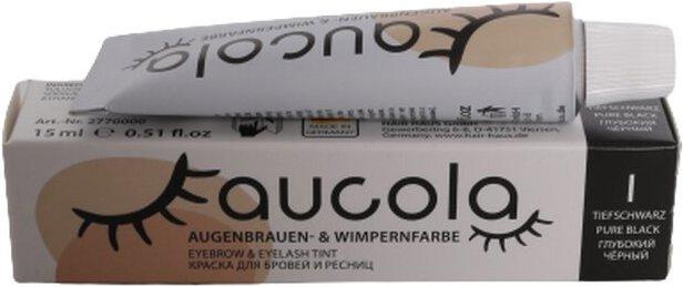 Actual product image Aucola Eyebrow & Lash Colour 1 Deep Black 15ml