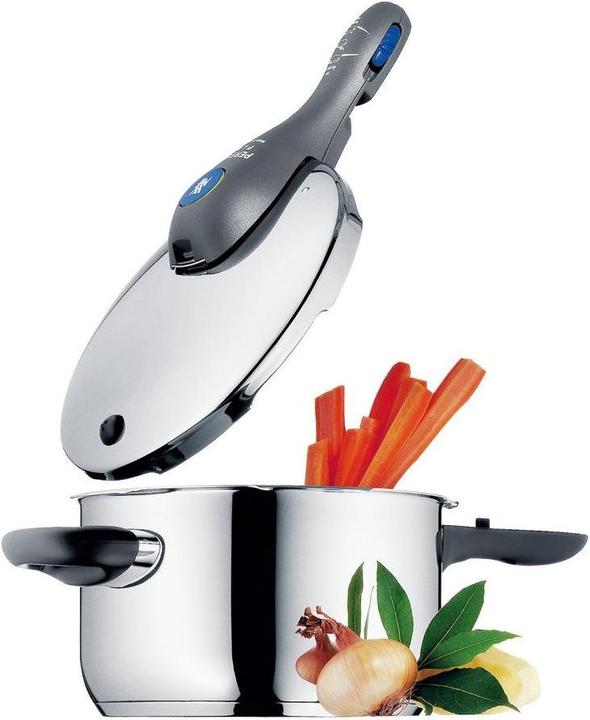 Produktbild WMF Schnellkochtopf 4,5l inkl. Einsatz Dampfkochtopf Perfect Plus Induktion (22 cm, Dampfkochtopf)