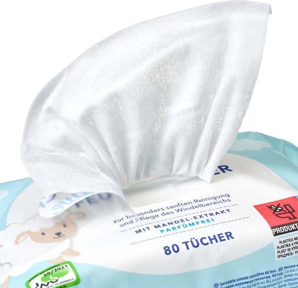 Actual product image dm babylove Sensitive wet wipes (320 Piece)