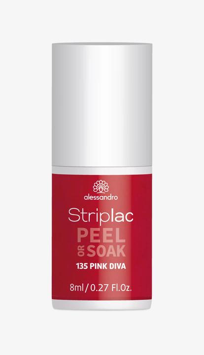 Actual product image Alessandro Striplac Peel or Soak Pink Diva 8 ml (No. 908 - Pink Diva, Peelable nail polish)