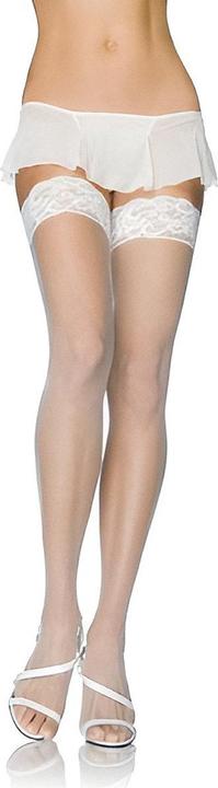 Actual product image Leg Avenue Halterlose Strümpfe Micro Fishnet weiss