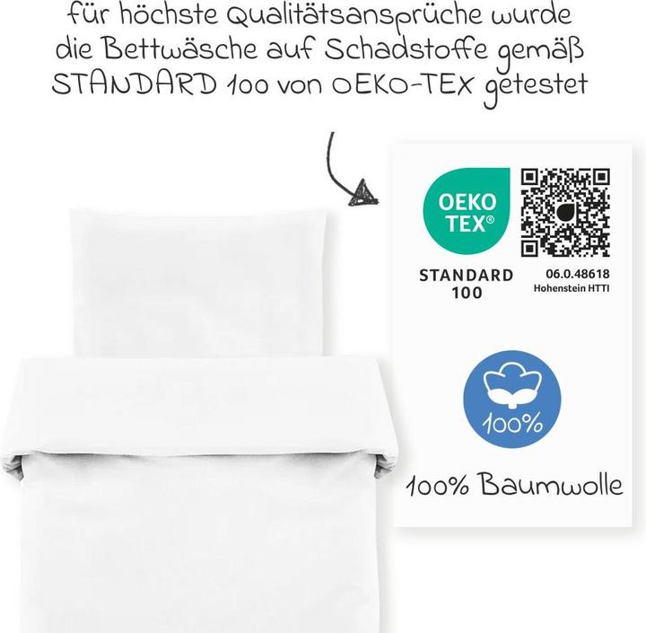 Actual product image Makian Baby bed linen & bed sets Bed linen 80 x 80 cm - plain white