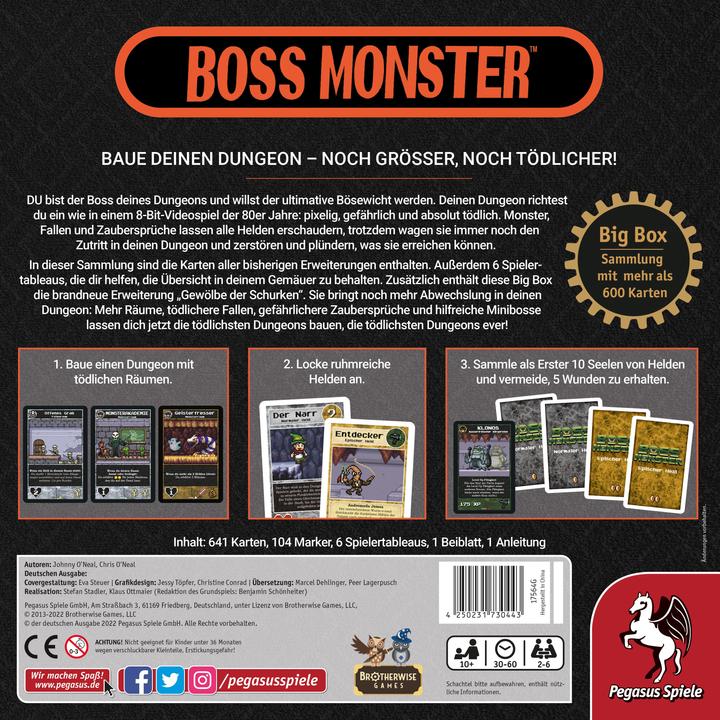 Image du produit Pegasus Boss Monster Big Box, jeu de cartes, pour 2-6 joueurs, à partir de 10 ans (édition allemande) (Allemand)