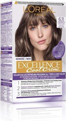 Immagine prodotto L'Oréal Paris L'Oreal Professionnel Loreal Excellence Cool Creme Colour cream 6.11 Ultra Ashen Dark Blond 1op. (6.11 Biondo scuro ultra cenere)