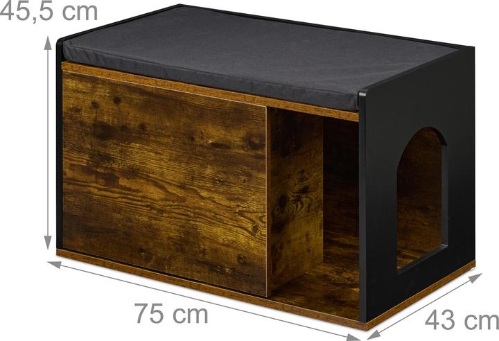 Actual product image Relaxdays Katzenkloschrank (Cat litter box closed)