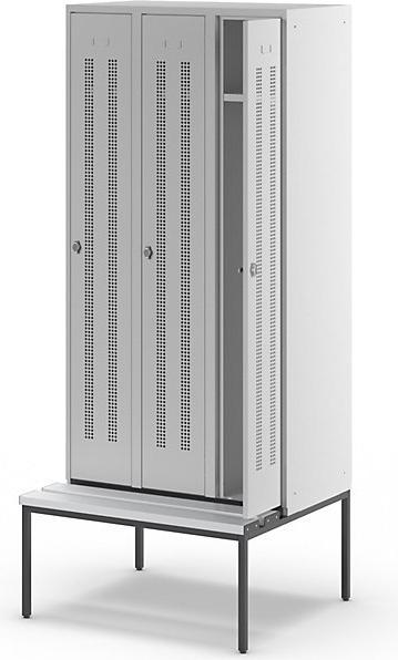 Actual product image Wolf Clothes locker with bench underneath (90 cm, 214 cm)
