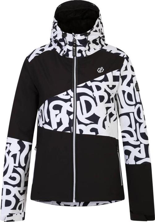 P black white graffiti print