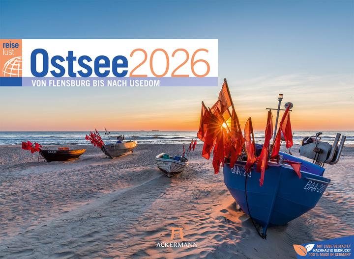 Produktbild Ostsee - von Flensburg bis nach Usedom - ReiseLust Kalender 2026 (45 x 33 cm, Harter Einband, Deutsch)