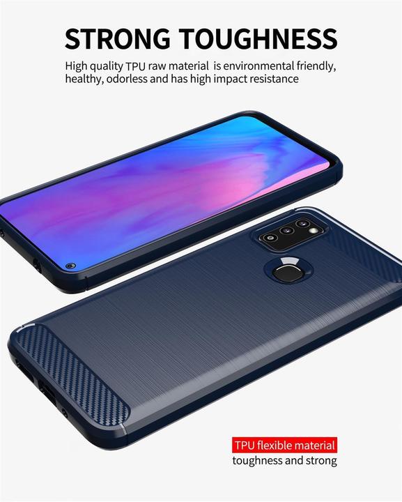 Produktbild Cadorabo TPU Ultra Slim carbon edelstahl Kombi Cover (Samsung Galaxy M51)