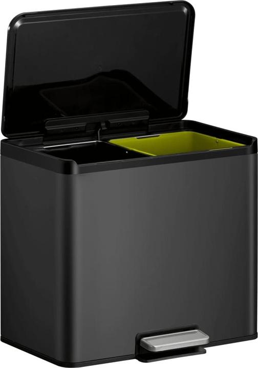Produktbild EKO Treteimer EcoCasa III 15+15L schwarz (30 l)