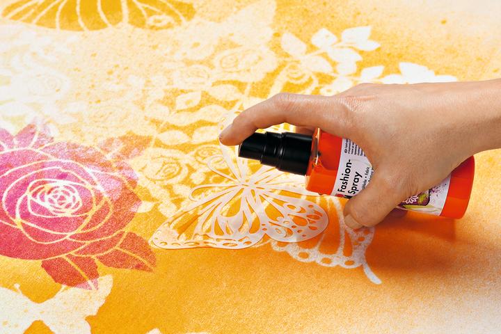 Actual product image Marabu Textile spray paint "Fashion-Spray", red-orange, 100 ml (Red orange, 100 ml)