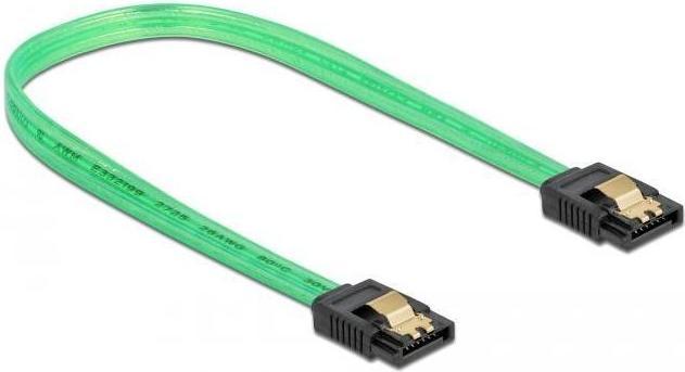 Actual product image Delock SATA 6 Gb/s Cable UV glow effect