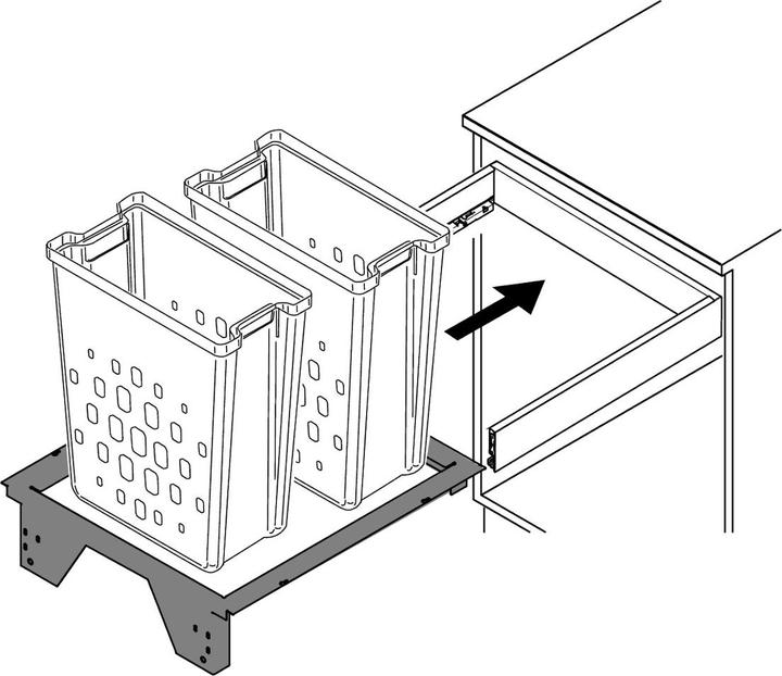 Actual product image Hettich Laundry basket pull AvanTech YOU Pull Laundry 600