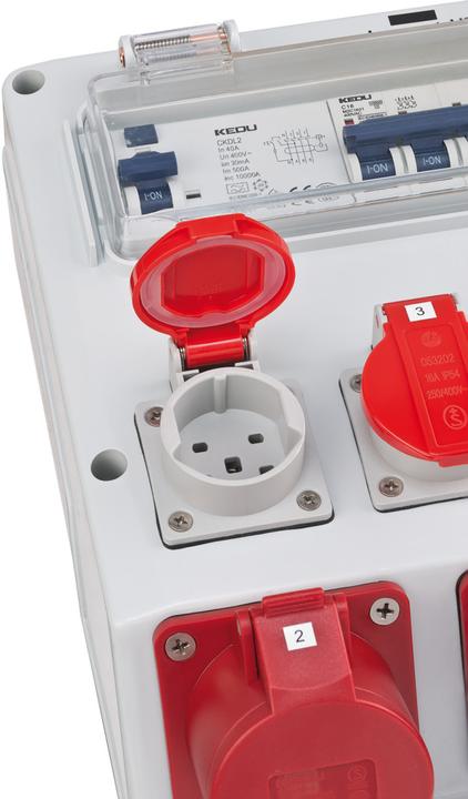 Produktbild Brennenstuhl Baustromverteiler 16A mit Zul (6 x, Typ 23, CEE 16/5, Typ 25, 2.20 m)