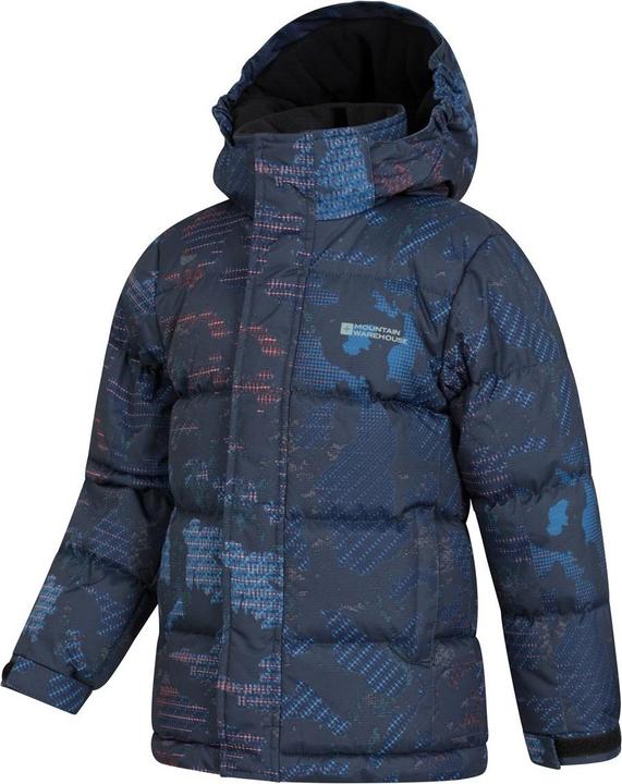 Actual product image Mountain Warehouse Childrens/Kids Snow II Printed Water Resistant Padded Jacket (140)