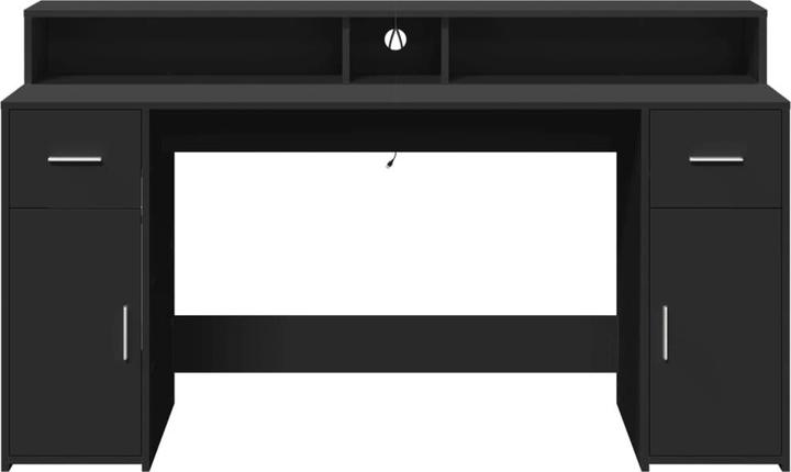 Immagine prodotto VidaXL Scrivania LED Scrivania per computer Scrivania da lavoro Scrivania per laptop Scrivania per ufficio (160 x 55 x 91 cm)