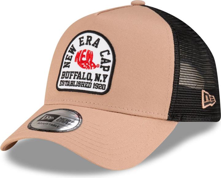 New Era 9Forty A-Frame Trucker Cap - State Patch Beige (One Size)