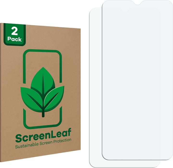 Produktbild ScreenLeaf Schutzfolie nachhaltiger Displayschutz Display Schutz Folie Klar Transparent (2 Stück, ZTE Blade A53 Pro)