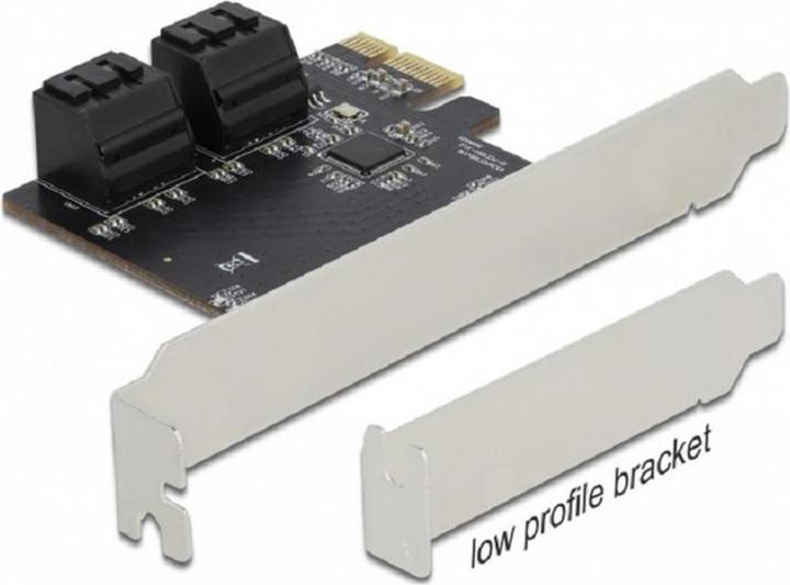 Actual product image Delock 90010 - PCIe x1> 4x SATA Low Profile - Serial ATA - SATA