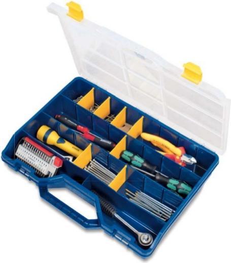 Image du produit Velleman - Boîte de Rangement - 460 x 350 x 81 mm - 21 Séparateurs Amovibles