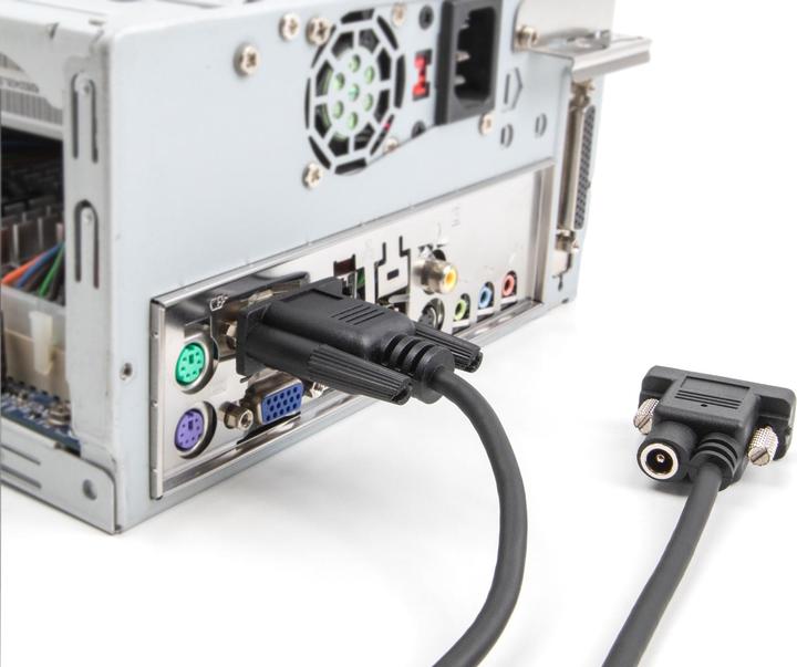 Actual product image Delock Serial cable RS-232 D-Sub9 socket to D-Sub9 socket S (10 m)