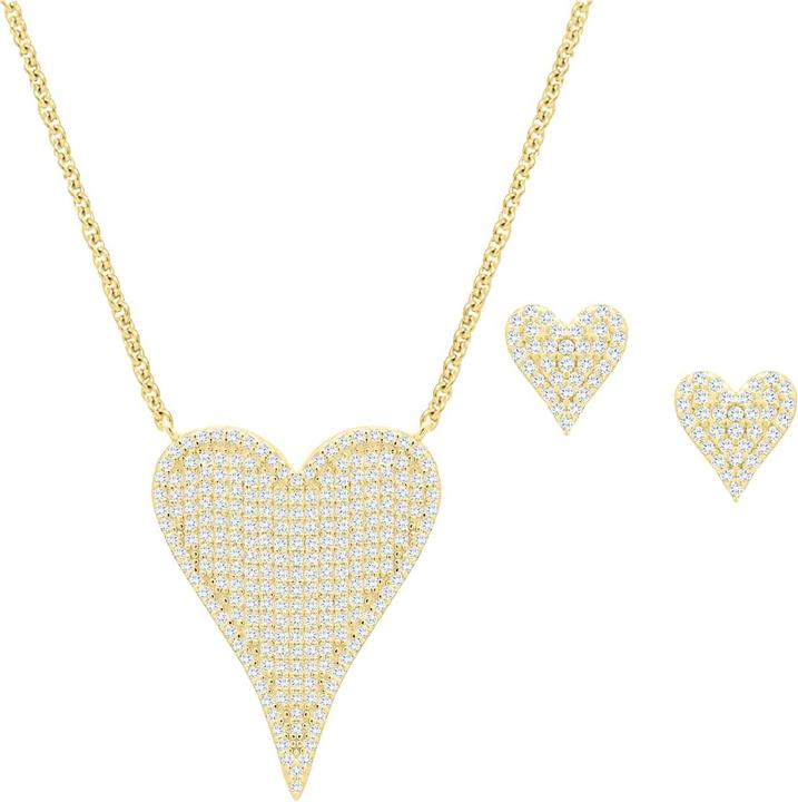 Candy Schmuckset Inesse, 925 Sterling Silber, vergoldet (925 Sterling Silber, 18k vergoldet)