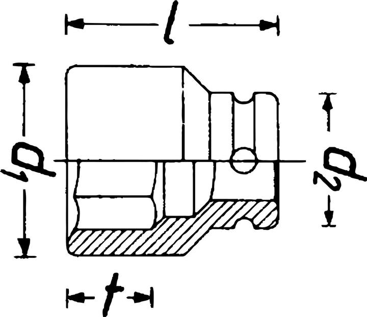 Produktbild HAZET Schlag-, Maschinenschrauber Steckschlüsseleinsatz ∙ Sechskant 1000SLG-36 ∙ Vierkant20 mm (3/4… (36 mm)