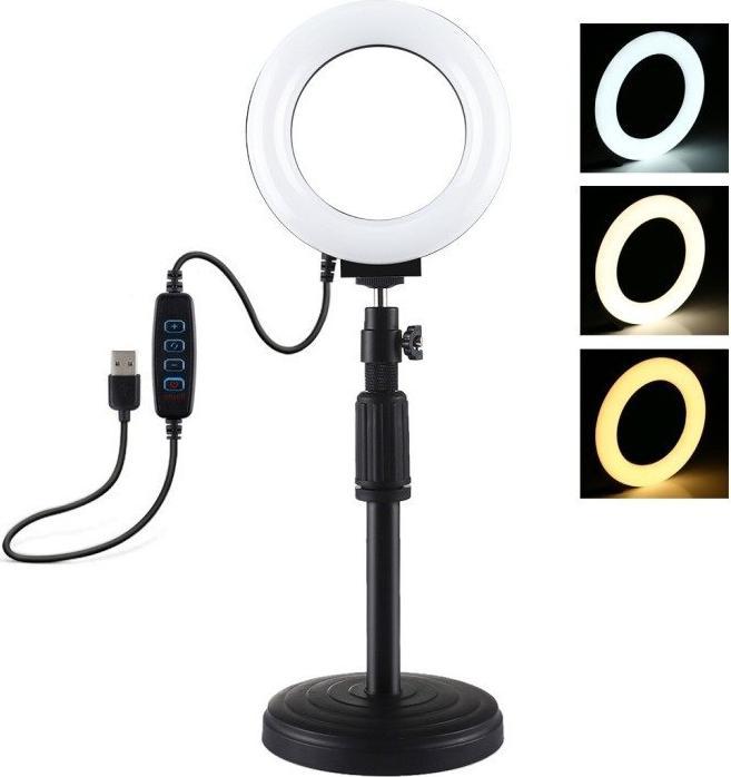 Actual product image Puluz Ring LED lamp with adjustable base PU391 (Ring light)