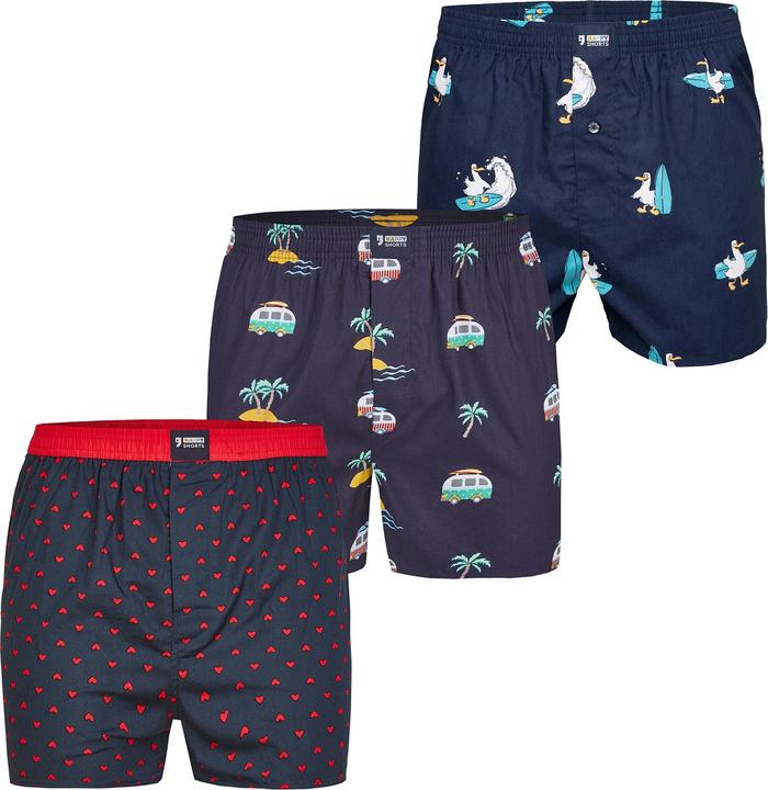 Produktbild Happy shorts Boxer Print Sets (L, 3er Pack)